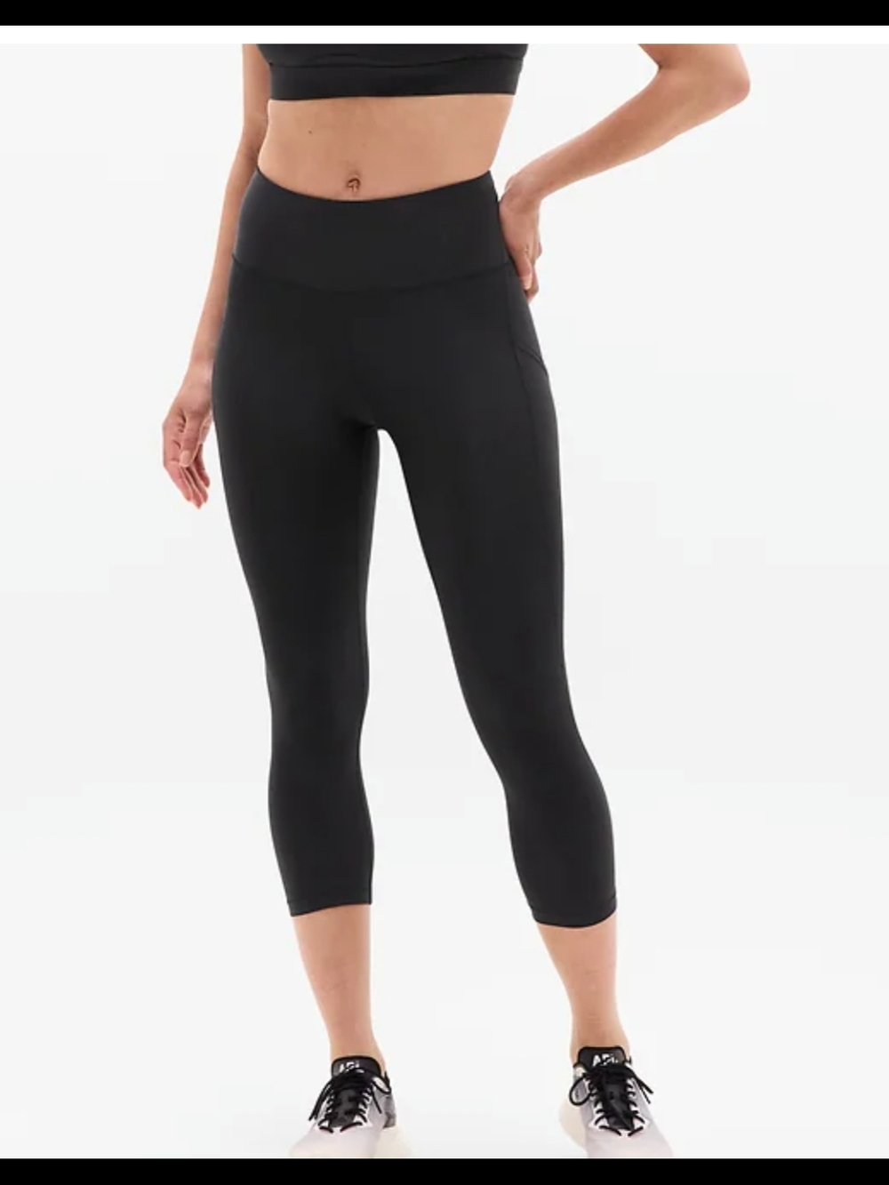 Athleta Black Ultimate Stash Pocket Capri Leggings